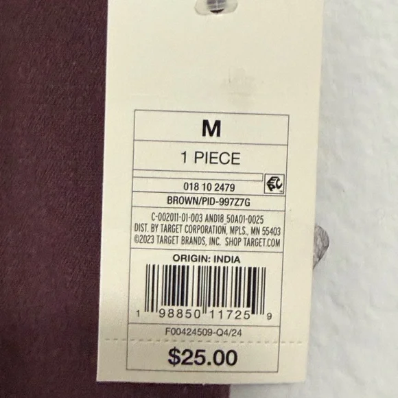 Women's Mid-Rise Wide Leg Linen Pull-On Pants - A New Day™ Brown M: Seam Pocket - Picture 5 of 14